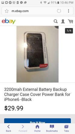 IPhone 6 power bank case white