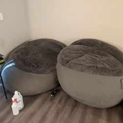 Two Large Beanbag Chairs