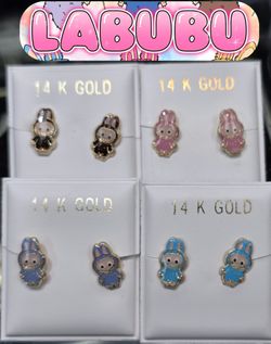 LABUBU 14k Real Gold Earings 