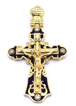 18K Yellow Gold Cross Pendant 69.4g 