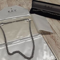 Byzantine Stainless Steel Chain And Bracelet Combo 24inch And 9 Inch