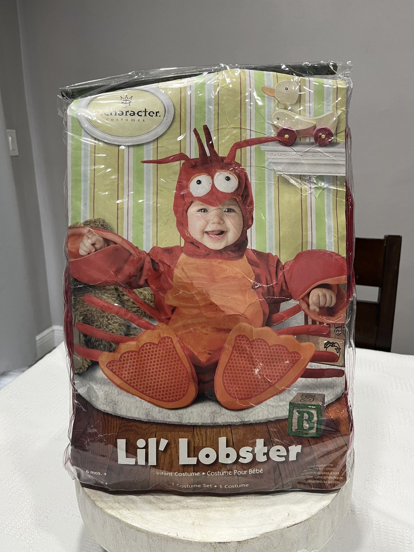 Incharacter Lil Lobster Crustacean Infant Baby Costume Size 6+ Month lil Mermaid