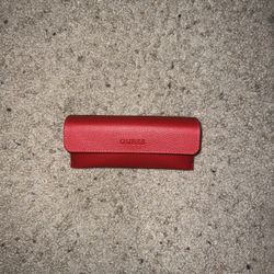 Red Guess Glasses Case 