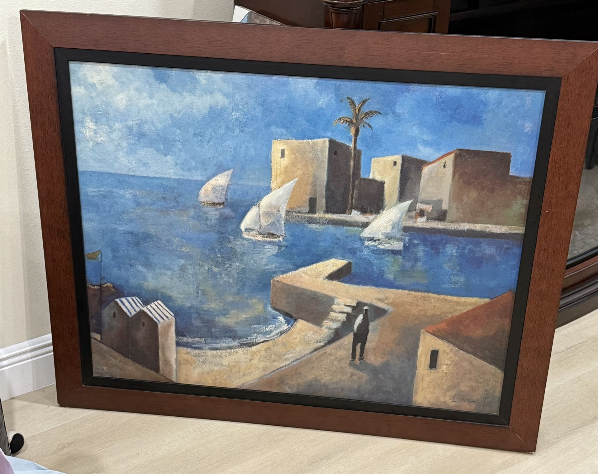 Oil Painting In Wooden Frame