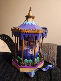 Disney carousel animated popcorn bucket with music