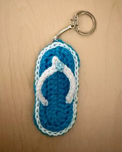 Brand new, Crocheted Flip Flop  keychains