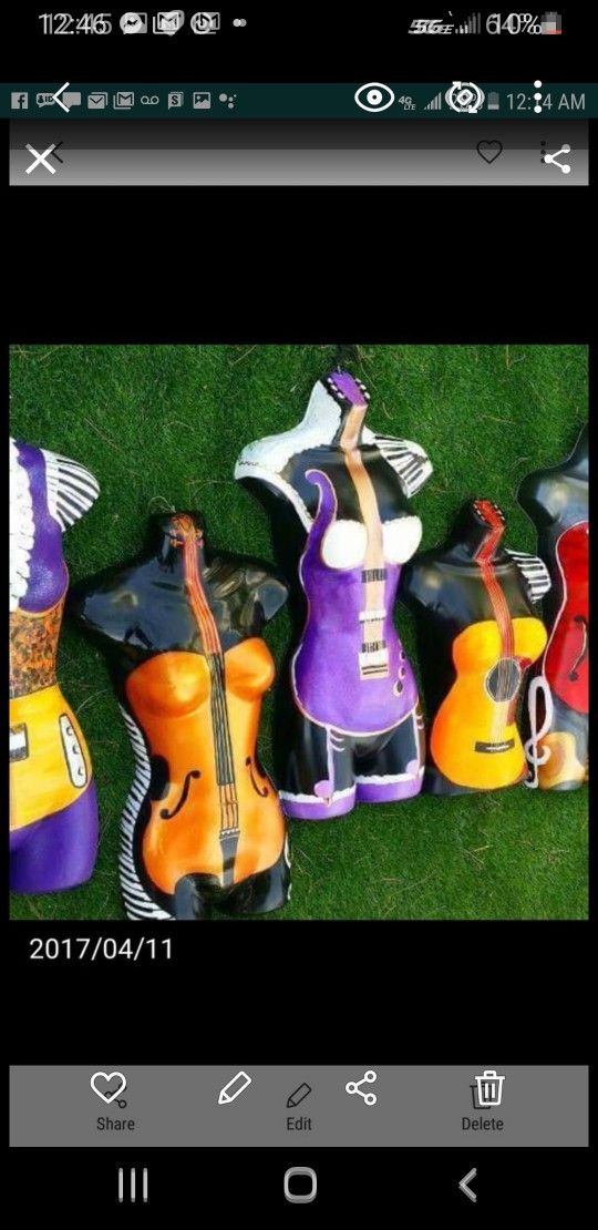 Guitar Mannequin $65 Prince Style$90 Mixed media & Collage art