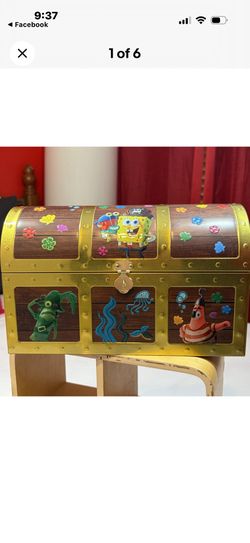 Spongebob Storage SquarePants Treasure Chest Popcorn Bucket
