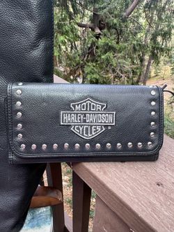 Harley-Davidson Studded Black Leather Wallet