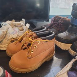 Boy Jordan And Timberland Different Sizes