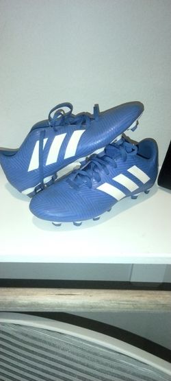 Adidas Blue And White Cleats Shoes
