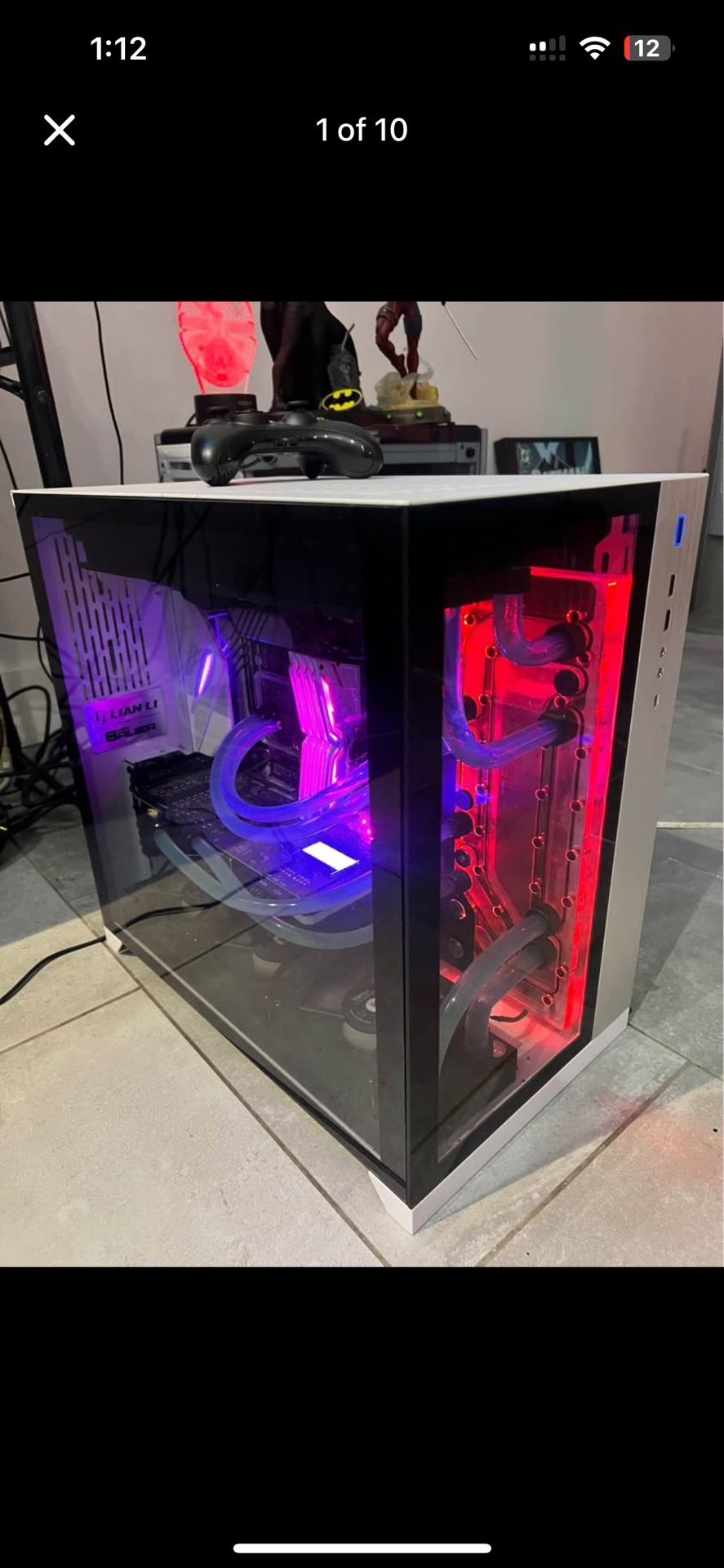 GAMING PC, Liquid cooling system, serious powerhouse PC. With Asus gaming Monitor.