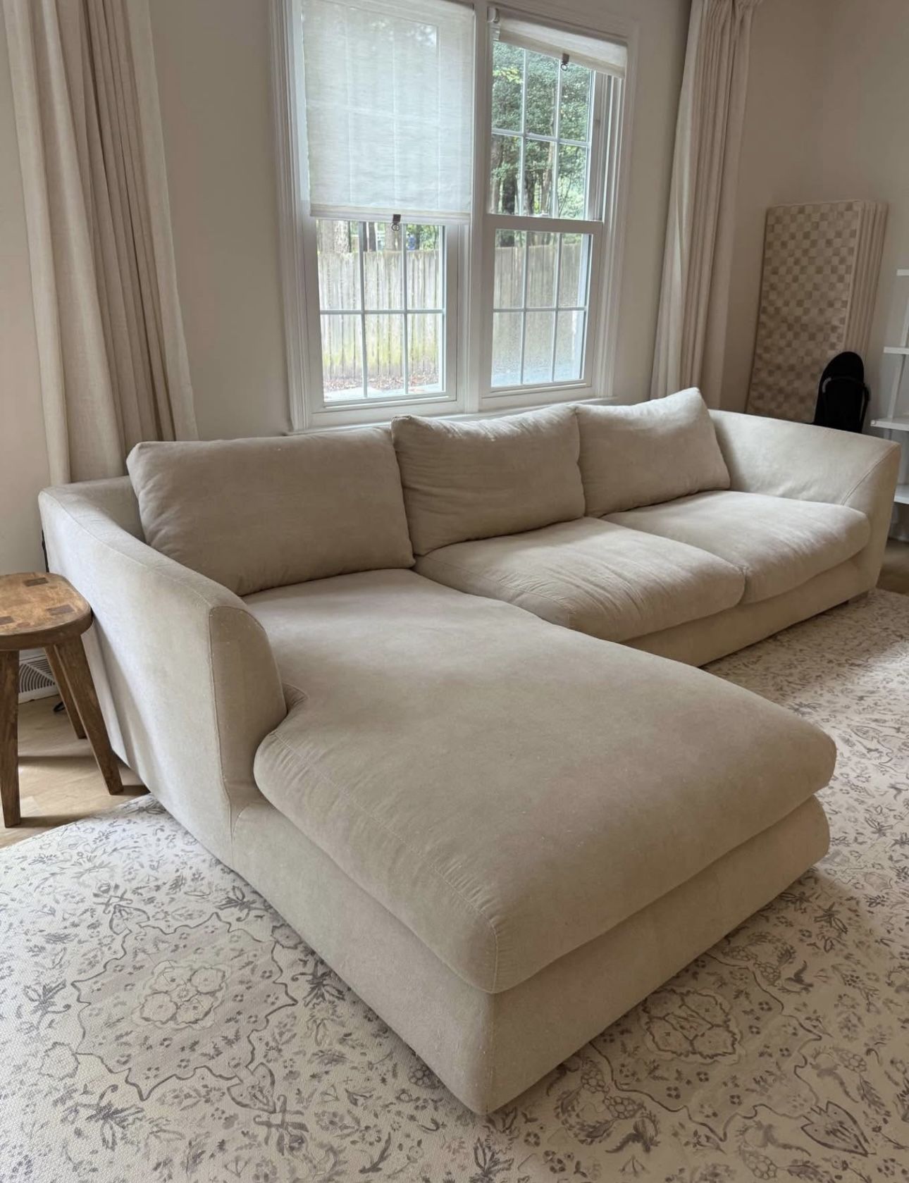 Cream Sectional ( Delivery Available )