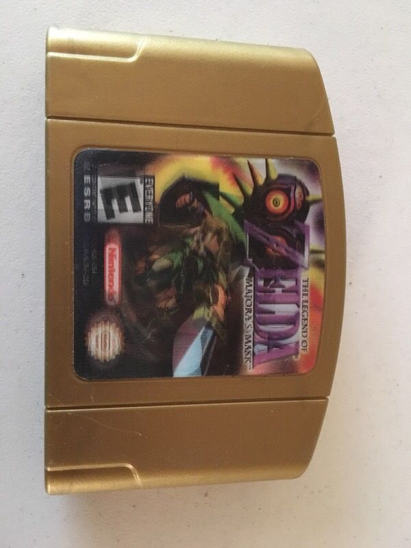 LEGEND OF ZELDA MAJORA'S MASK GOLD HOLOGRAM LABEL NINTENDO 64 N64 CARTRIDGE ONLY