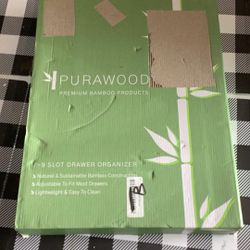 Purawood Bamboo Drawer Organizer