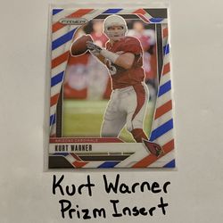 Kurt Warner Arizona Cardinals Hall of Fame QB Prizm Short Print Insert Card. 