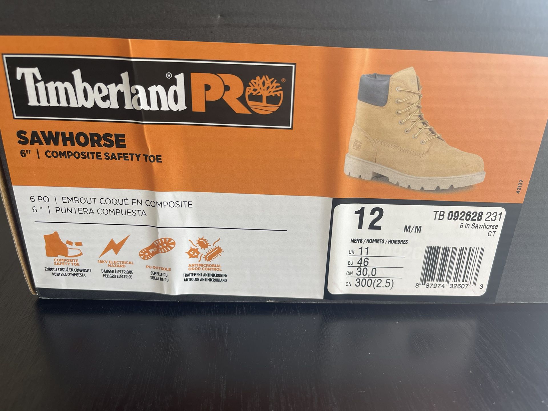Timberland Pro Sawhorse Steel Toe Work Boot Men’s Size 12 Brand New ...