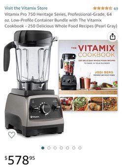 Vitamix, Pearl Grey, Series 750 Blender, Professional-Grade, 64 oz.  Low-Profile Container