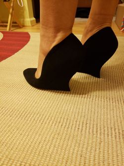 Charles Jourdan Eddie Unique Suede Wedges 6.5