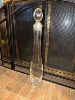 21”x4” tall crystal glass elegant apothecary with footed base gorgeous