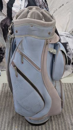 Light Blue Adams Golf. Golf Cart Bag With 10-way Divider.