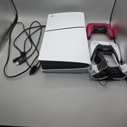 PlayStation 5 Slim Disc Edition 1tb With 2 Controllers