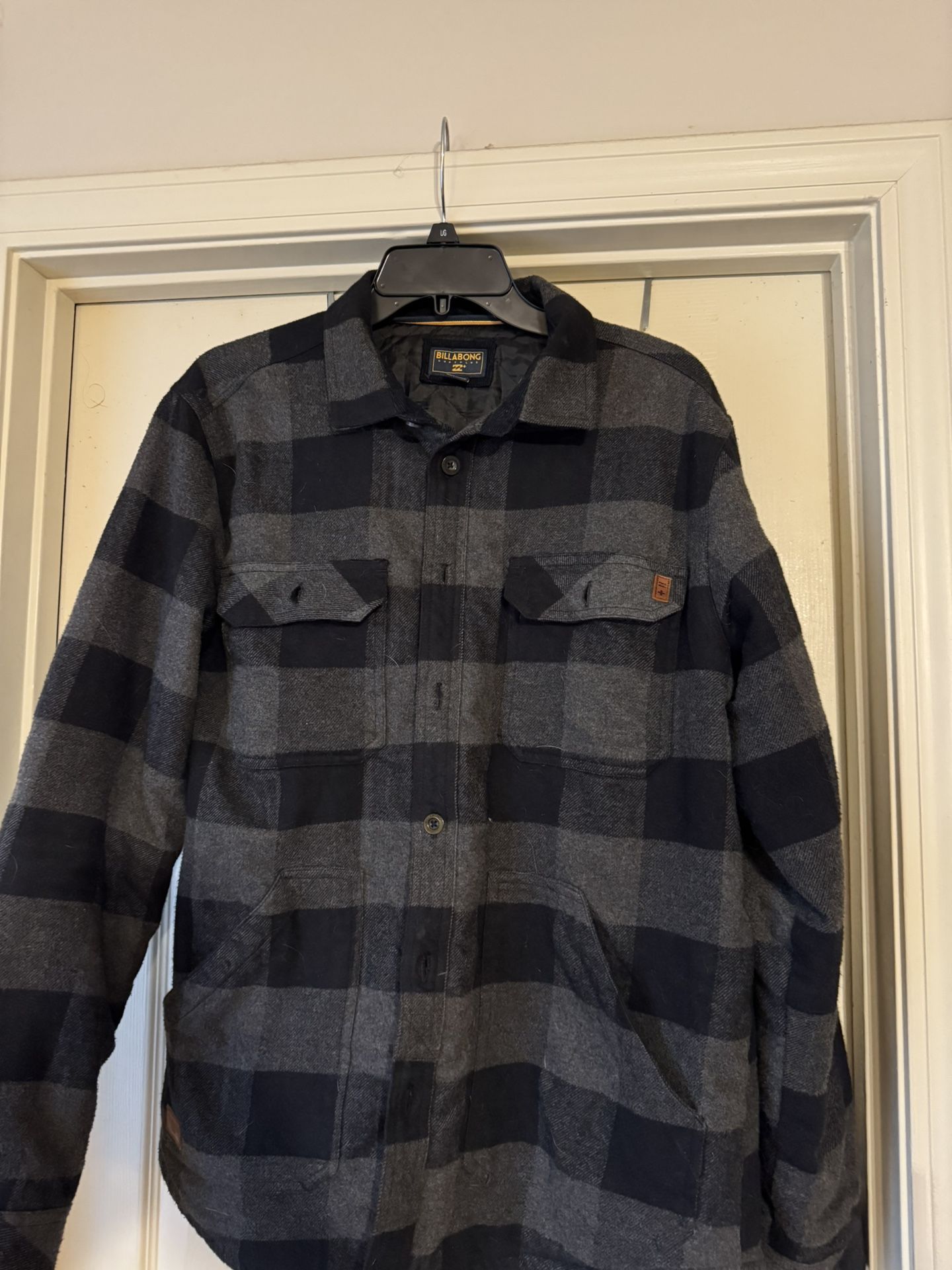 Billabong Heavy Lined Flannel Size Large
