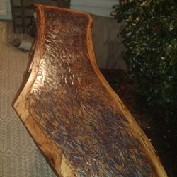 Custom pecan Slab Coffee table/Art Piece