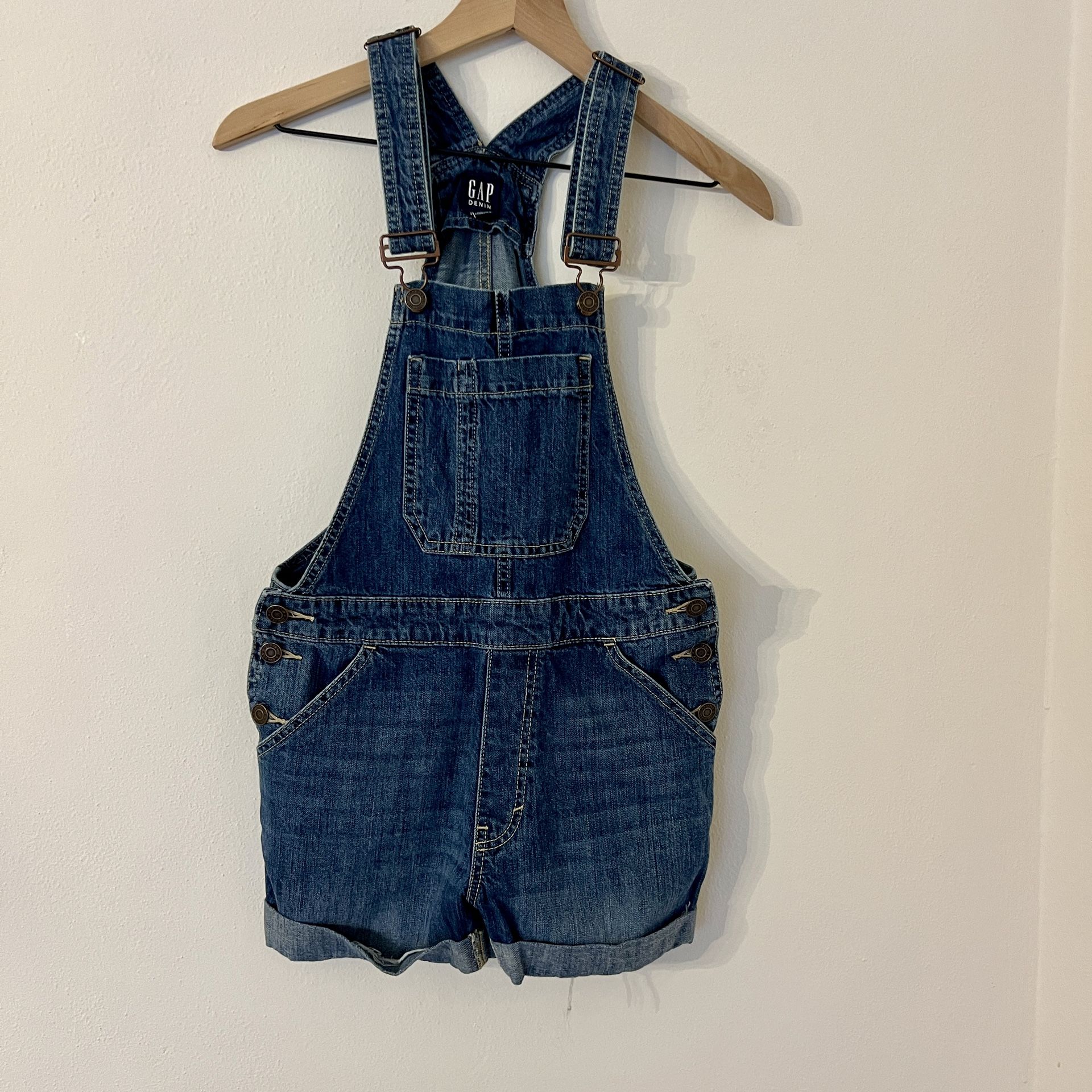 GAP Denim Women’s Shorts Blue Jean Overalls size XS