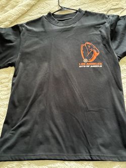 Los Angeles City of Angels Black Graphic T-Shirt