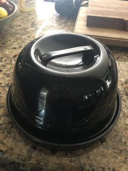 LongaBerger Pottery dip and chip/ veggie holder