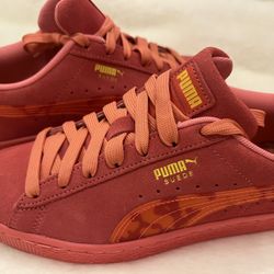 New! Puma Suede Classic Mens Low Top Casual Lifestyle Shoes Pink 387918-02 