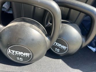 Tone Fitness 15 lb Kettlebells – Set of 2