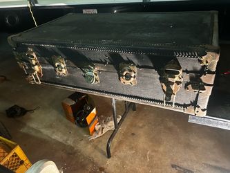 Vintage Steamer Trunk with Hardware