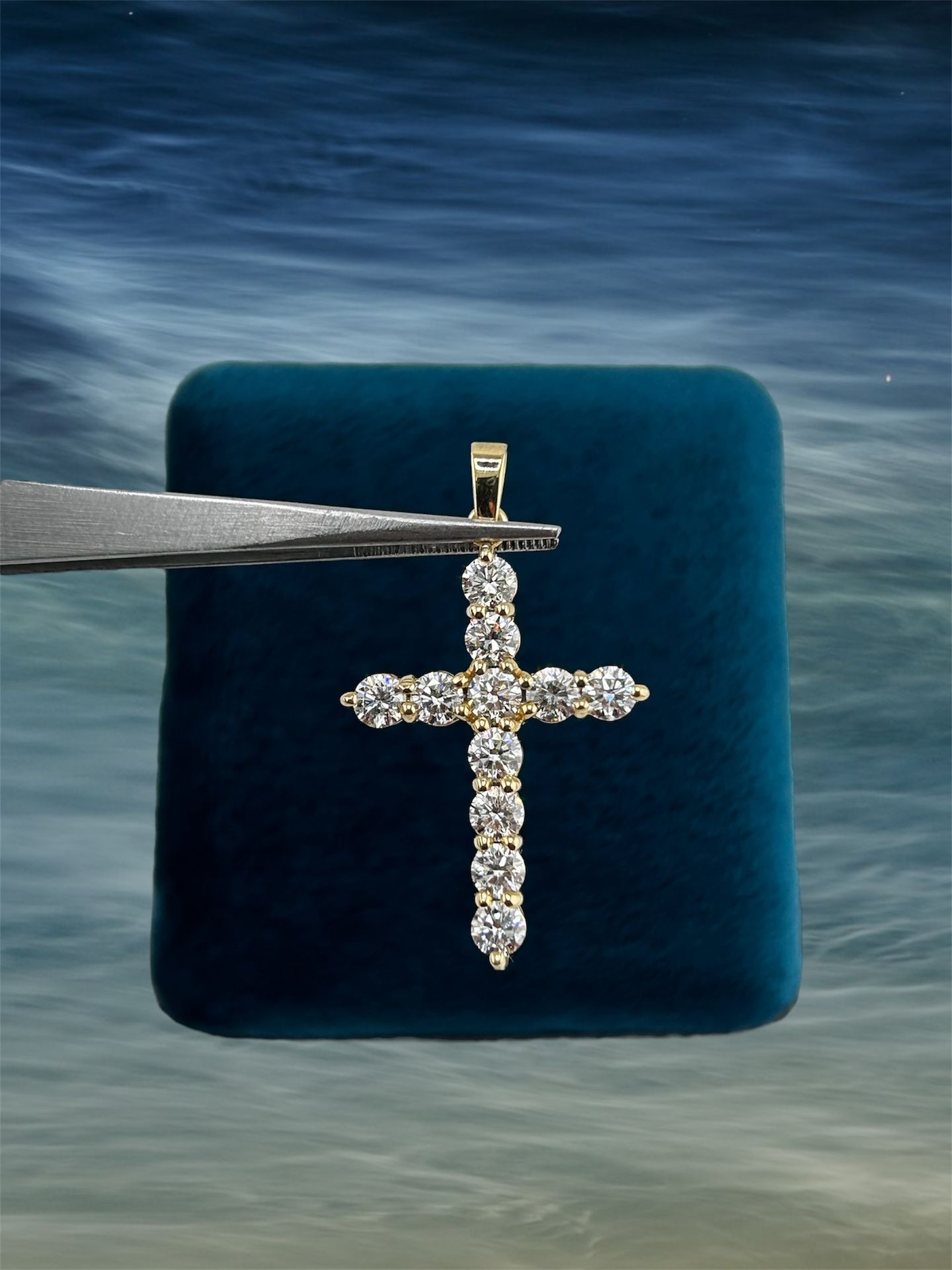 Yellow Gold Cross Pendant In 14k Gold