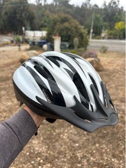 Bicycle Helmet - Black and White - Medium