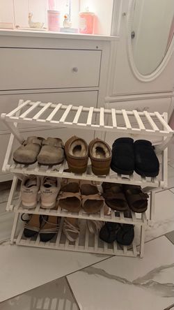 White shoe rack