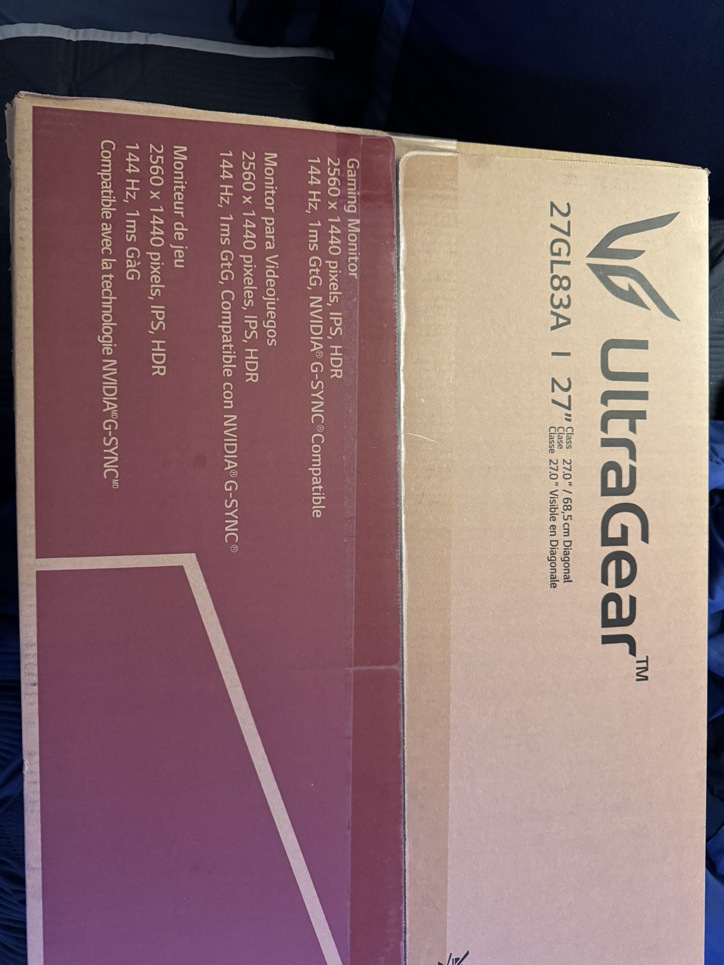 LG UltraGear 27GL83A 27” IPS 1440p 144hz Monitor 