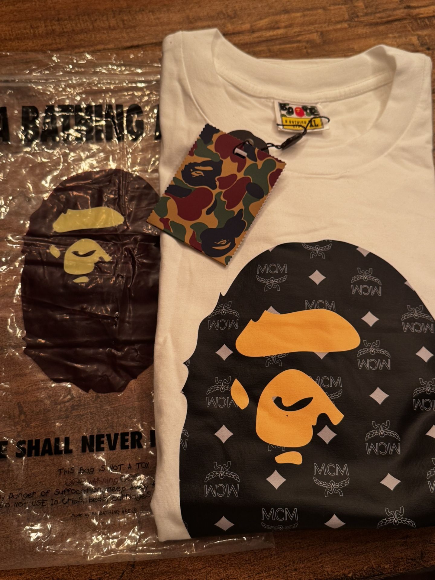 Bape X Mcm Black Print 