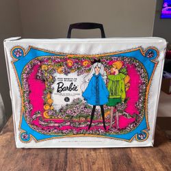 Vintage 1968 Mattel BARBIE Double Doll Storage Carrying Case World of Barbies