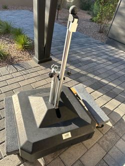 Oasis rolling base umbrella stand heavy duty