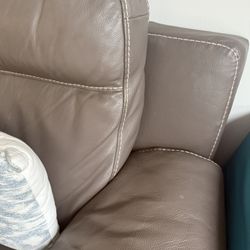 Brown Leather couch - Electric Recliner