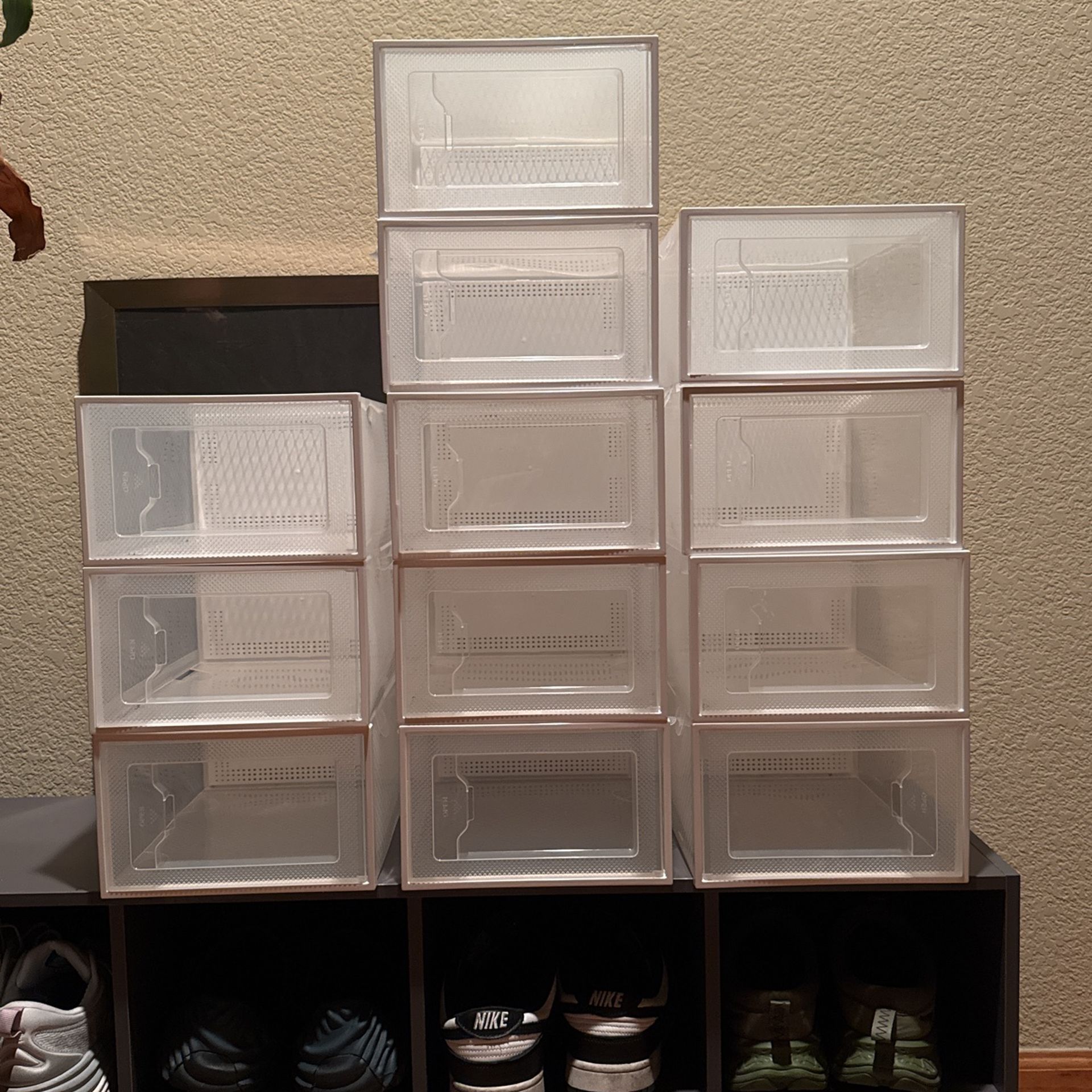 Large Shoe Storage Box Set Of 12