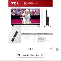 32” TCL Google TV