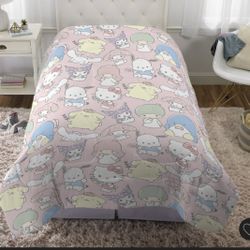 New hello kitty twin size Comforter Light Pink