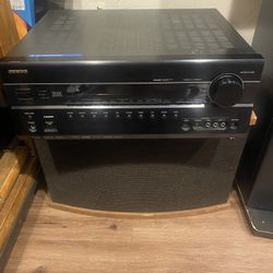 Onkyo TX-SR707 AV Receiver Also Vintage Bose 901 V series Speakers With Equalizer