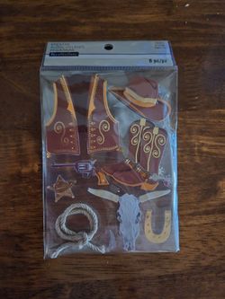 Recollections Western Cowboy Themed Stickers 8pc
