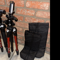JOBY RangePod Smart Tripod JB01678-BWW – Red – Bundle of 2 – w/ Phone Clamps & Carry Bags – Like New
