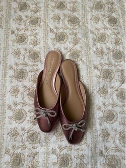 Copper Key Pink Metallic Slip-on Mules