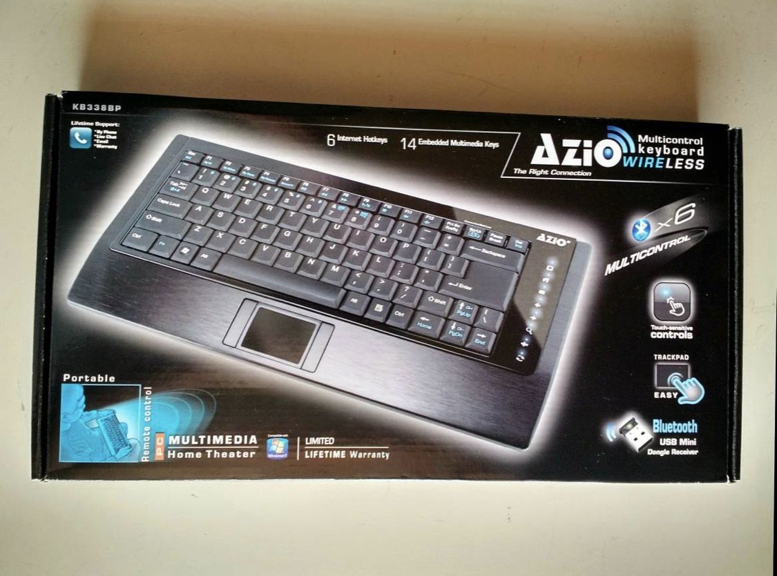 AZiO Wireless Bluetooth Keyboard w/ Trackpad